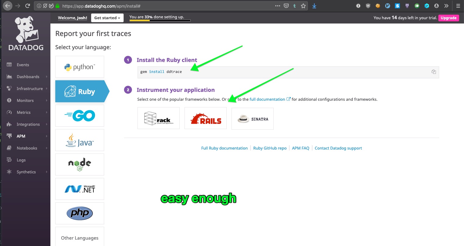gem install ddtrace